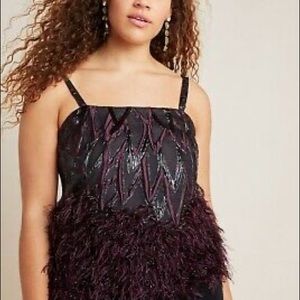 Anthropologie Feathered Cami